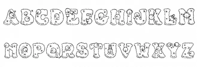 Snowpersons Schriftart Groß