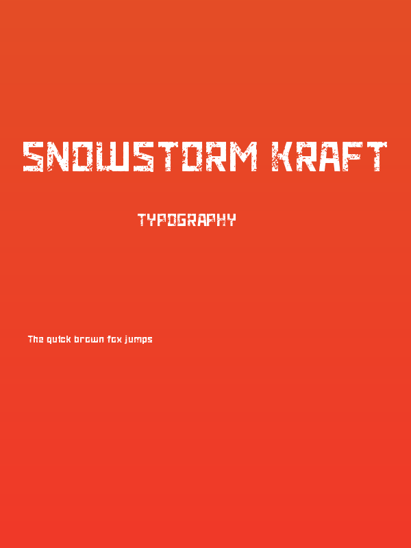 Snowstorm Kraft Poster