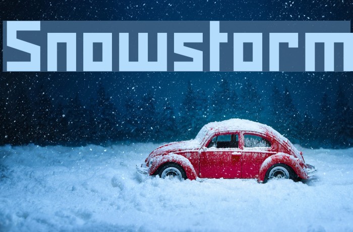 Snowstorm Font examples