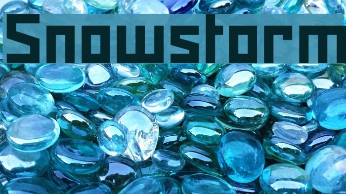 Snowstorm Font examples