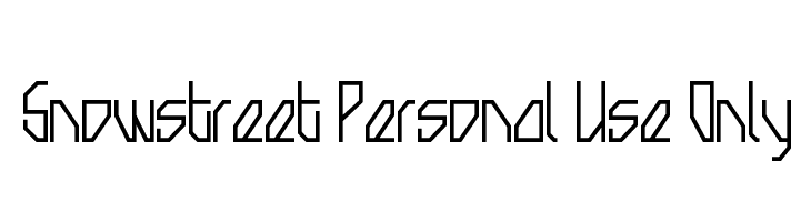 Snowstreet Personal Use Only Font