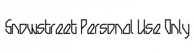 Snowstreet Personal Use Only  Fuentes Gratis Descargar