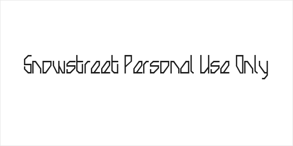 Snowstreet Personal Use Only Logo