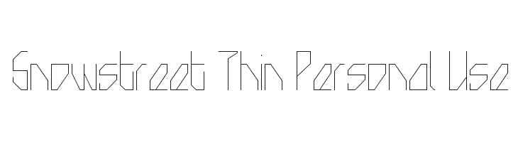 Snowstreet Thin Personal Use Font