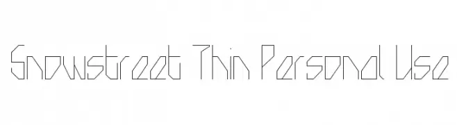 Snowstreet Thin Personal Use  font caratteri gratis