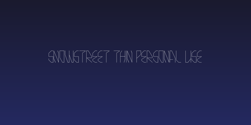 Snowstreet Thin Personal Use Social Header