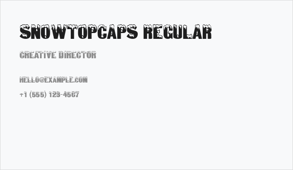 SnowtopCaps Regular Business Card