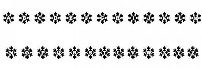 Snowy Caps خط أحرف كبيرة