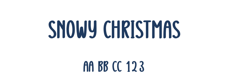 Snowy Christmas Font Preview