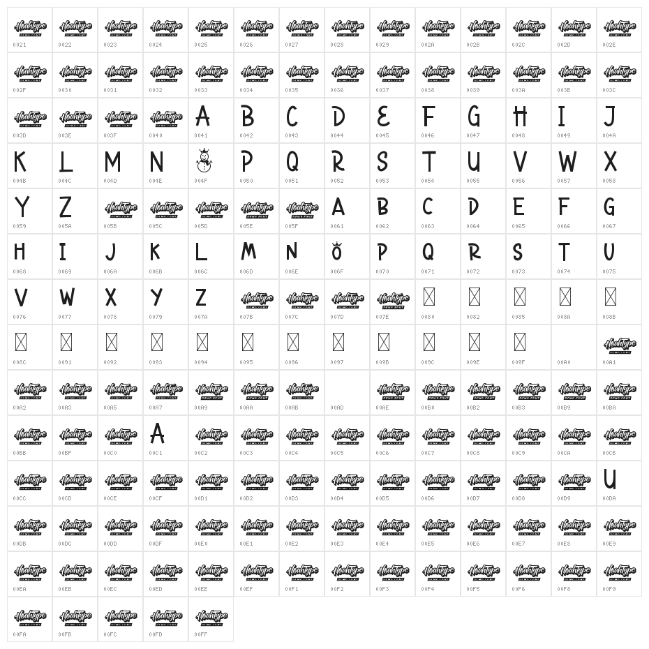 Snowy Crown Demo Character Map