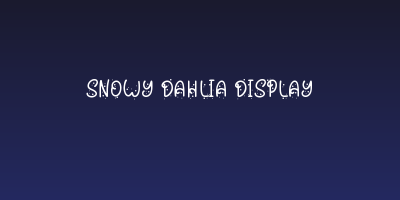 Snowy Dahlia Display Social Header