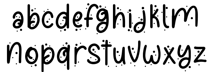 Snowy Dahlia Display Font LOWERCASE