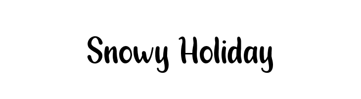 Snowy Holiday  les polices de caractères gratuit tlcharger