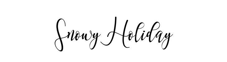 Snowy Holiday  font caratteri gratis