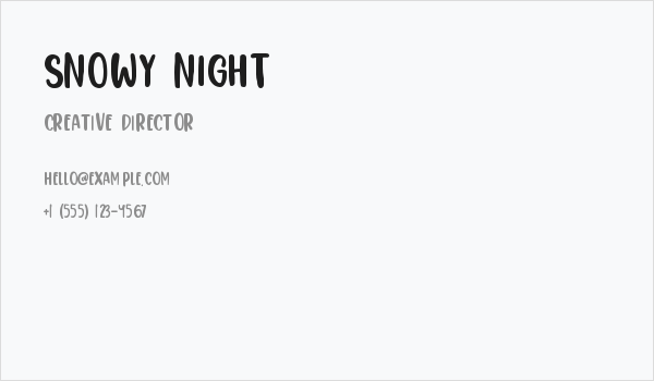 Snowy Night Business Card