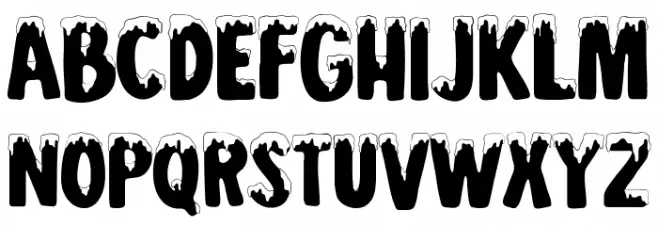 Snowy Season Schriftart Groß