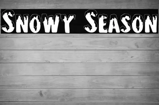 Snowy Season Font examples