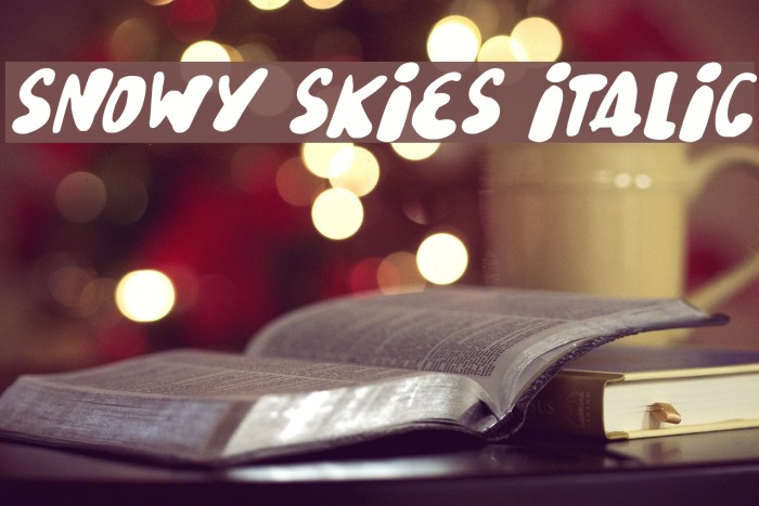 Snowy Skies Italic Font examples