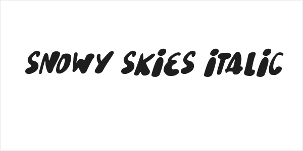 Snowy Skies Italic Logo