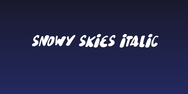 Snowy Skies Italic Social Header