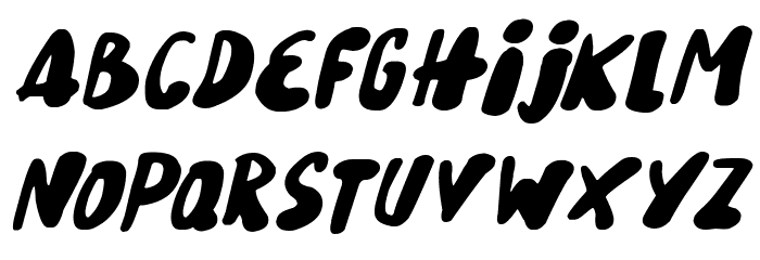Snowy Skies Italic Font LOWERCASE