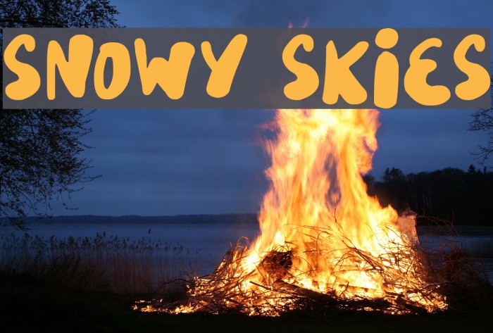 Snowy Skies Font examples