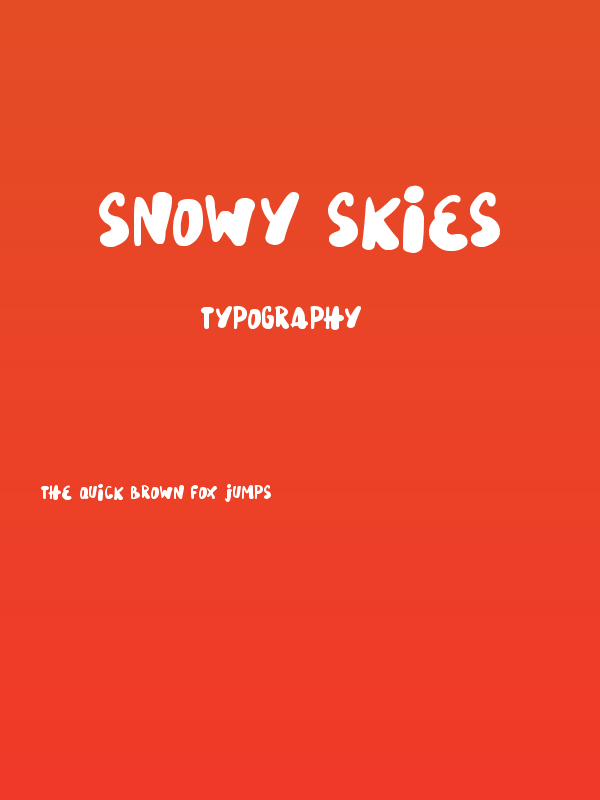 Snowy Skies Poster