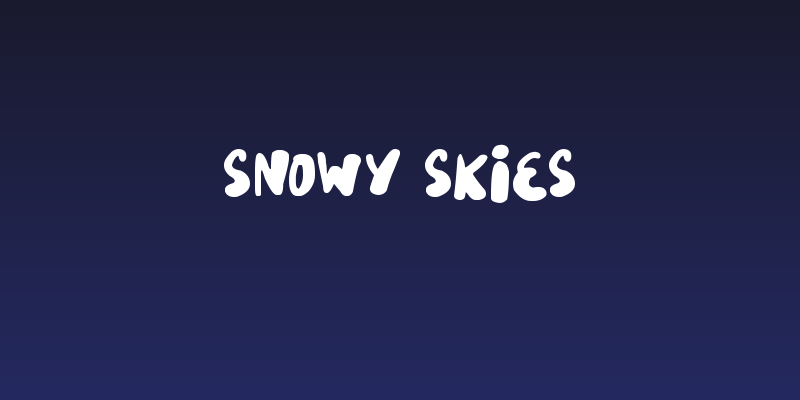 Snowy Skies Social Header