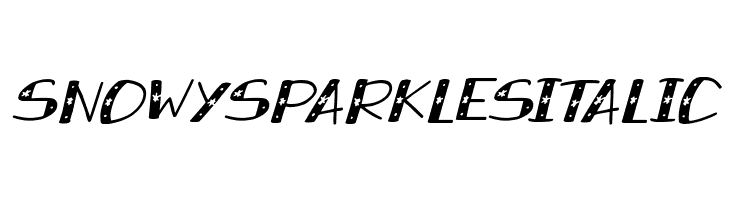 Snowy Sparkles Italic  नि: शुल्क फ़ॉन्ट्स डाउनलोड