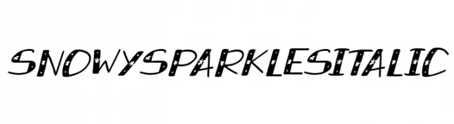 Snowy Sparkles Italic  नि: शुल्क फ़ॉन्ट्स डाउनलोड