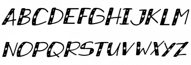 Snowy Sparkles Italic Font Litere mari