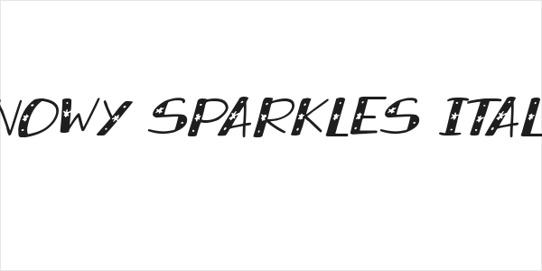 Snowy Sparkles Italic Logo