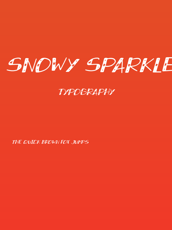 Snowy Sparkles Italic Poster