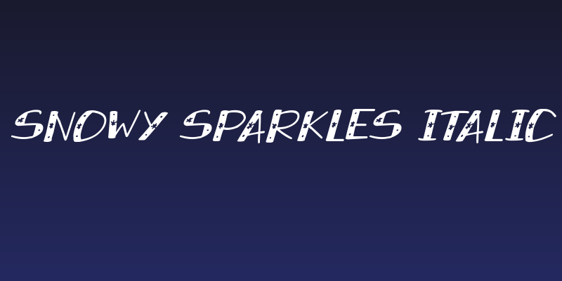 Snowy Sparkles Italic Social Header
