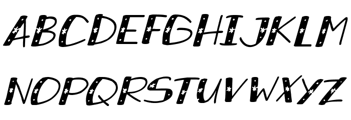 Snowy Sparkles Italic Font LOWERCASE