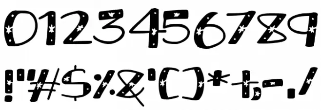 Snowy Sparkles Font OTHER CHARS