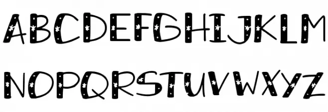 Snowy Sparkles Schriftart Groß