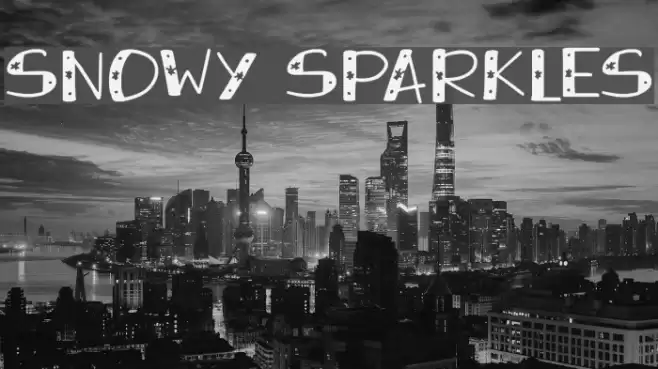 Snowy Sparkles Font examples