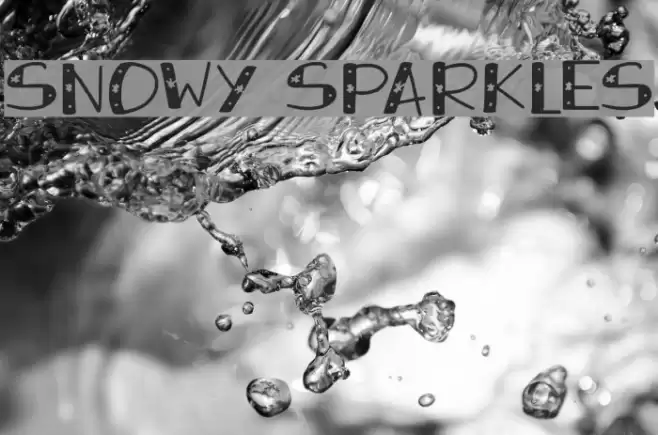 Snowy Sparkles Font examples