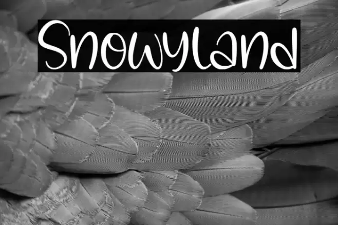 Snowyland Font examples