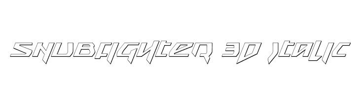 Snubfighter 3D Italic  フリーフォントのダウンロード