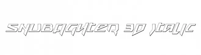 Snubfighter 3D Italic  font caratteri gratis