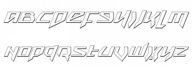Snubfighter 3D Italic Font UPPERCASE
