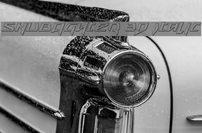 Snubfighter 3D Italic Font examples