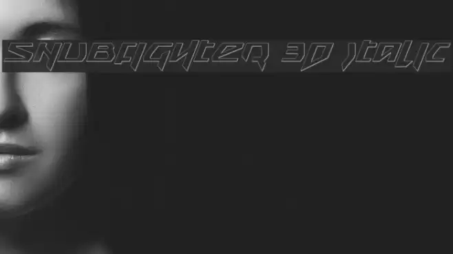Snubfighter 3D Italic Font examples