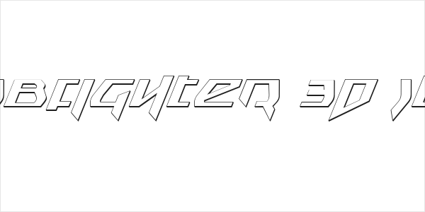 Snubfighter 3D Italic Logo