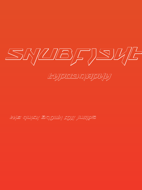 Snubfighter 3D Italic Poster