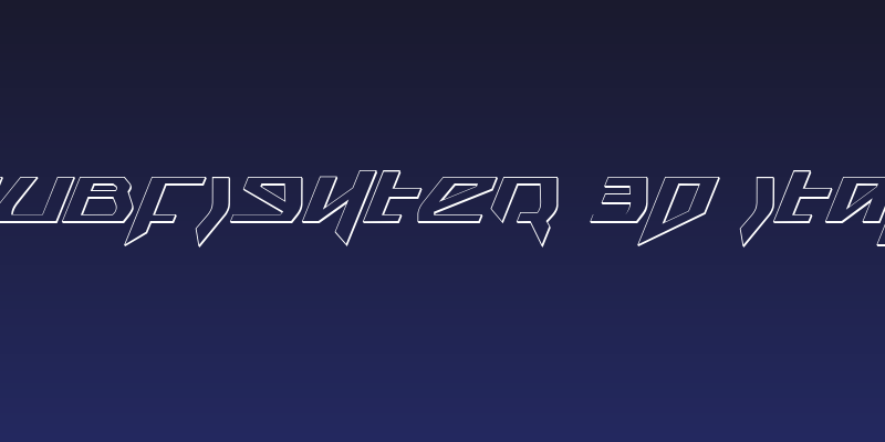 Snubfighter 3D Italic Social Header