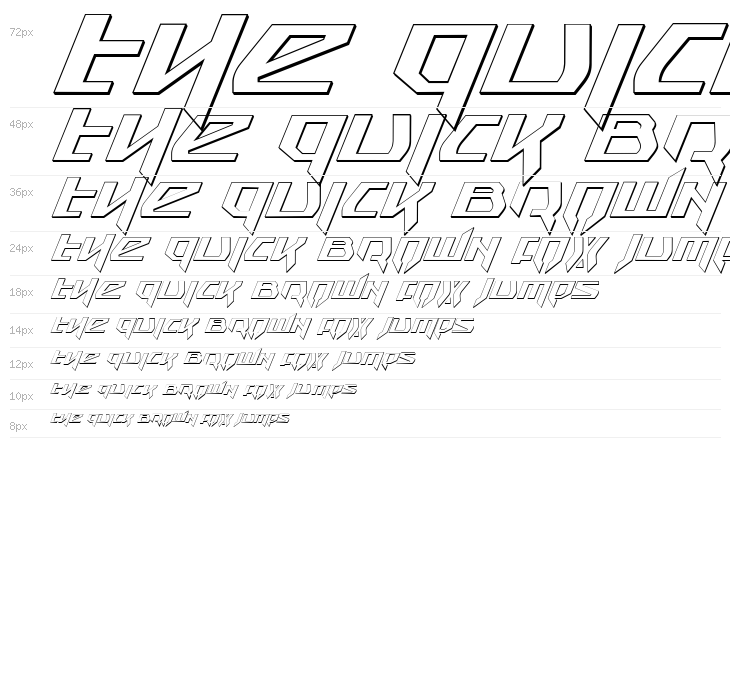 Snubfighter 3D Italic Waterfall