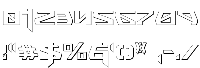 Snubfighter 3D Font OTHER CHARS
